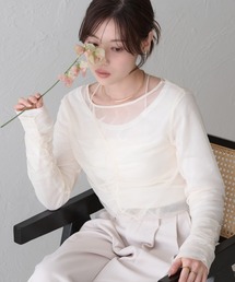 raffime（ラフィミー）の「チュールレイヤードシアーニット（ニット/セーター）」