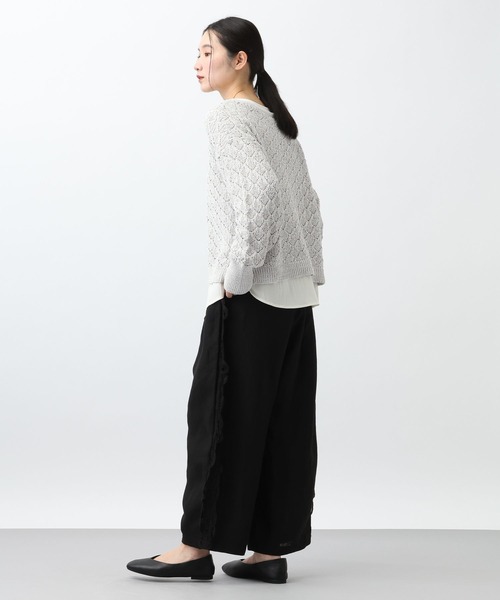 studio CLIP（スタディオクリップ）の「《natural by clip》7ゲージ透かしプルオーバーセット（その他トップス・レディース・グレー/ネイビー/ベージュ・FREE）」の13枚目の写真