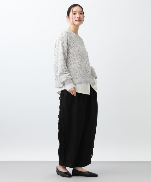 studio CLIP（スタディオクリップ）の「《natural by clip》7ゲージ透かしプルオーバーセット（その他トップス・レディース・グレー/ネイビー/ベージュ・FREE）」の14枚目の写真