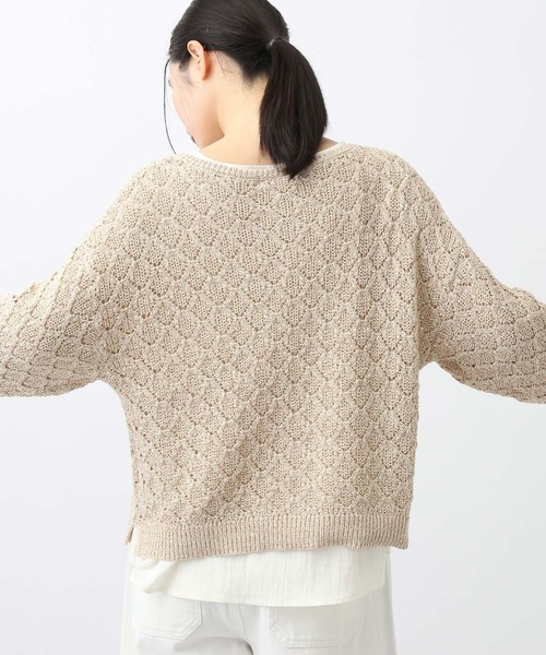 studio CLIP（スタディオクリップ）の「《natural by clip》7ゲージ透かしプルオーバーセット（その他トップス・レディース・グレー/ネイビー/ベージュ・FREE）」の19枚目の写真