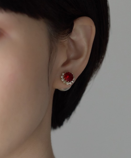 ciite'(シーテ)の「ビジューパールピアス(両耳用)(ピアス(両耳用)・レディース・ブラック/ブルー/パープル/レッド/グリーン・FREE)」の12枚目の写真