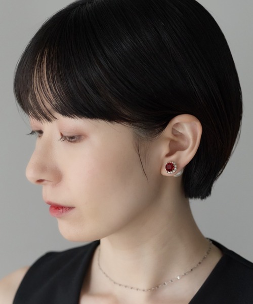 ciite'(シーテ)の「ビジューパールピアス(両耳用)(ピアス(両耳用)・レディース・ブラック/ブルー/パープル/レッド/グリーン・FREE)」の13枚目の写真