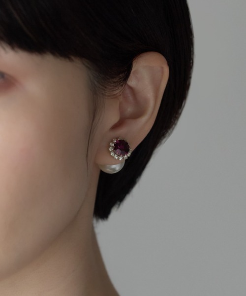 ciite'(シーテ)の「ビジューパールピアス(両耳用)(ピアス(両耳用)・レディース・ブラック/ブルー/パープル/レッド/グリーン・FREE)」の16枚目の写真