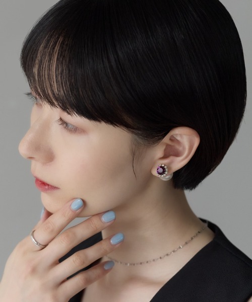 ciite'(シーテ)の「ビジューパールピアス(両耳用)(ピアス(両耳用)・レディース・ブラック/ブルー/パープル/レッド/グリーン・FREE)」の18枚目の写真