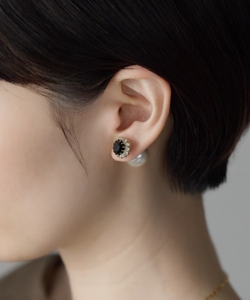 ciite'(シーテ)の「ビジューパールピアス(両耳用)(ピアス(両耳用)・レディース・ブラック/ブルー/パープル/レッド/グリーン・FREE)」の6枚目の写真