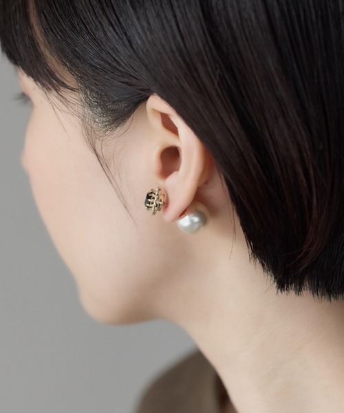 ciite'(シーテ)の「ビジューパールピアス(両耳用)(ピアス(両耳用)・レディース・ブラック/ブルー/パープル/レッド/グリーン・FREE)」の7枚目の写真