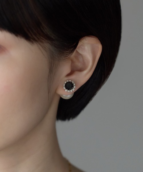ciite'(シーテ)の「ビジューパールピアス(両耳用)(ピアス(両耳用)・レディース・ブラック/ブルー/パープル/レッド/グリーン・FREE)」の8枚目の写真
