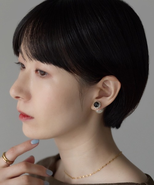 ciite'(シーテ)の「ビジューパールピアス(両耳用)(ピアス(両耳用)・レディース・ブラック/ブルー/パープル/レッド/グリーン・FREE)」の9枚目の写真
