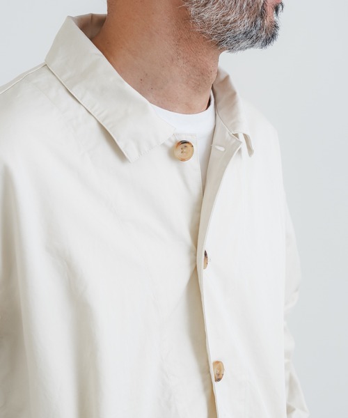 quadro(クオドロ)の「C/L高密度ツイルカバージャケット(カバーオール・メンズ・ブラック/キナリ・MEDIUM)」の19枚目の写真