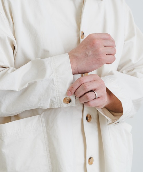 quadro(クオドロ)の「C/L高密度ツイルカバージャケット(カバーオール・メンズ・ブラック/キナリ・MEDIUM)」の21枚目の写真