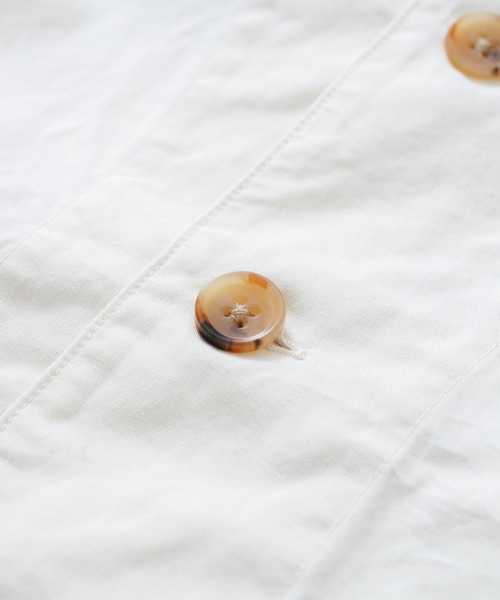 quadro(クオドロ)の「C/L高密度ツイルカバージャケット(カバーオール・メンズ・ブラック/キナリ・MEDIUM)」の7枚目の写真