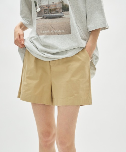 full/fill.（フルフィル）の「cotton half pants / コットンハーフパンツ（その他パンツ・レディース・ブラウン/ベージュ・FREE）」の2枚目の写真