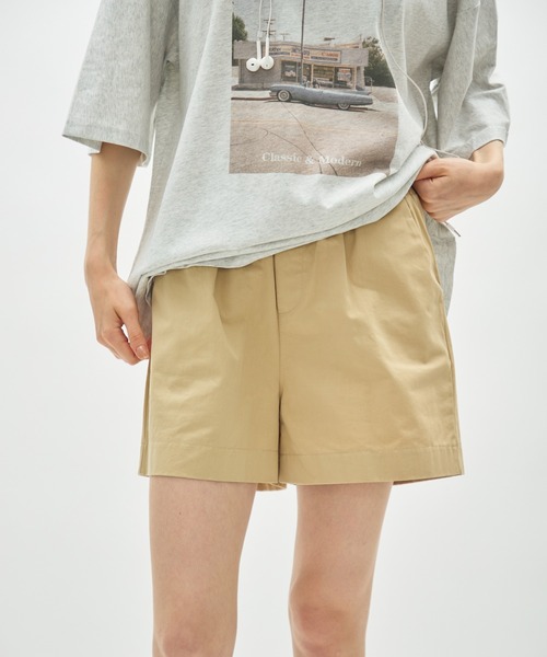 full/fill.（フルフィル）の「cotton half pants / コットンハーフパンツ（その他パンツ・レディース・ブラウン/ベージュ・FREE）」の8枚目の写真