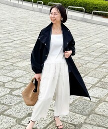 MICO COULIER | 撥水スタンドカラーロングコート(その他アウター)