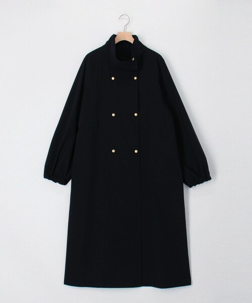 MICO COULIER(ミコクリエ)の「撥水スタンドカラーロングコート(その他アウター・レディース・ネイビー/キャメル・38)」の5枚目の写真