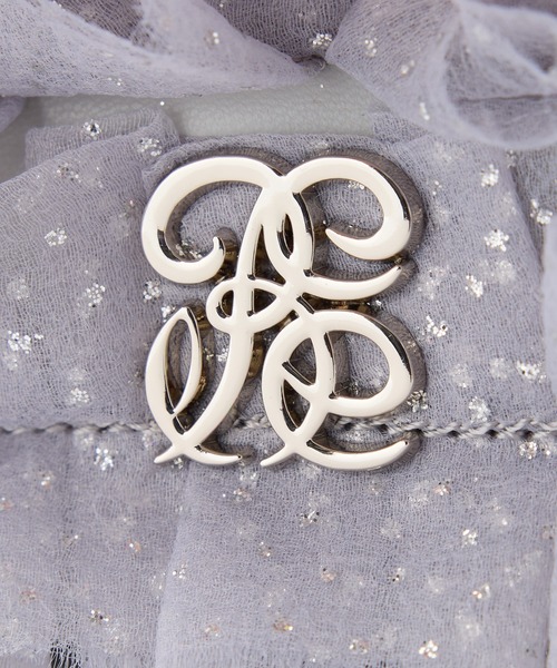 one after another NICE CLAUP（ワンアフターアナザーナイスクラップ）の「再予約！【tulle collection】チュールフリルバニティーバッグ（ショルダーバッグ・レディース・ブラック/アイボリー/ピンク/サックスブルー・FREE）」の13枚目の写真