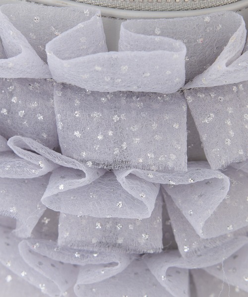 one after another NICE CLAUP（ワンアフターアナザーナイスクラップ）の「再予約！【tulle collection】チュールフリルバニティーバッグ（ショルダーバッグ・レディース・ブラック/アイボリー/ピンク/サックスブルー・FREE）」の14枚目の写真