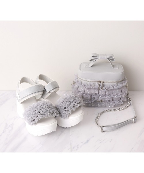 再予約！【tulle collection】チュールフリルバニティーバッグ