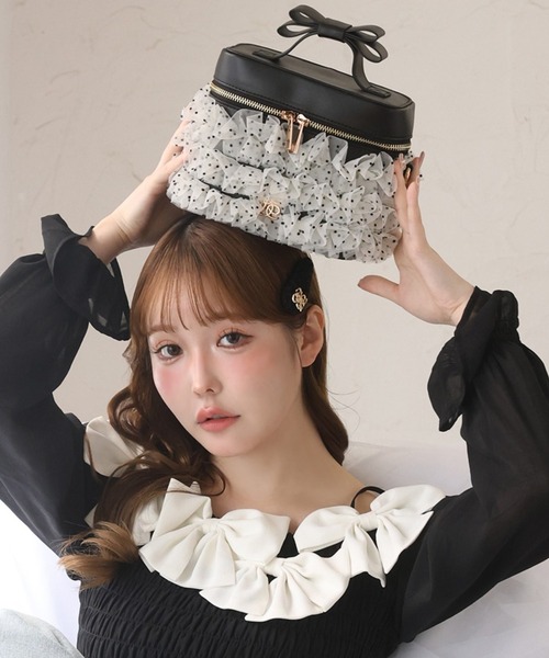再予約！【tulle collection】チュールフリルバニティーバッグ