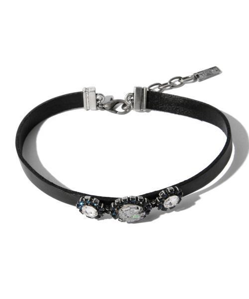 Ray BEAMS(レイビームス)の「◇【ラブリ着用】TOVA / モンタナ ビジュー チョーカー(ネックレス・レディース・ブラック・ONE SIZE)」の2枚目の写真