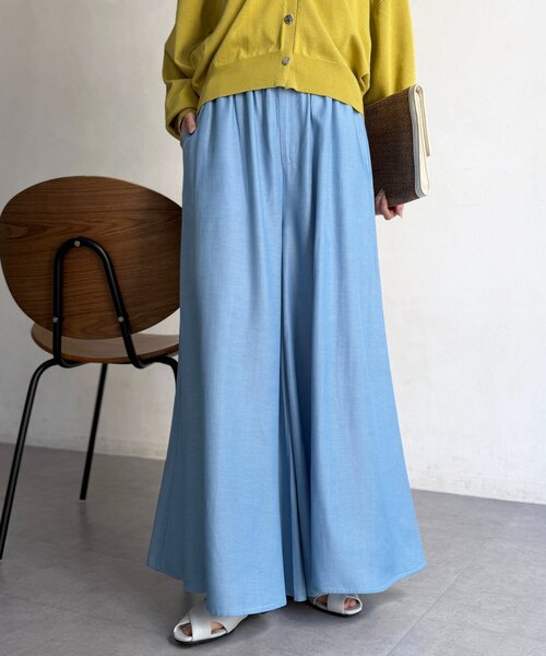 Chez toi（シェトワ）の「落ち感フレアテンセルパンツ（その他パンツ・レディース・インディゴブルー/ブルー/ブラック・MEDIUM/PM）」の3枚目の写真
