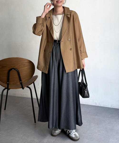 Chez toi（シェトワ）の「落ち感フレアテンセルパンツ（その他パンツ・レディース・インディゴブルー/ブルー/ブラック・MEDIUM/PM）」の8枚目の写真