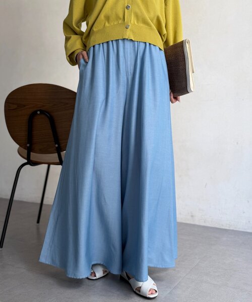 Chez toi（シェトワ）の「落ち感フレアテンセルパンツ（その他パンツ・レディース・インディゴブルー/ブルー/ブラック・MEDIUM/PM）」の13枚目の写真