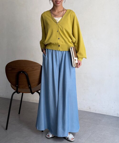 Chez toi（シェトワ）の「落ち感フレアテンセルパンツ（その他パンツ・レディース・インディゴブルー/ブルー/ブラック・MEDIUM/PM）」の16枚目の写真