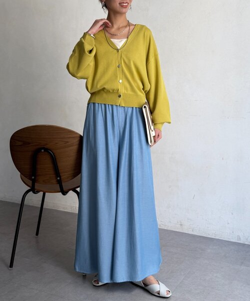 Chez toi（シェトワ）の「落ち感フレアテンセルパンツ（その他パンツ・レディース・インディゴブルー/ブルー/ブラック・MEDIUM/PM）」の17枚目の写真