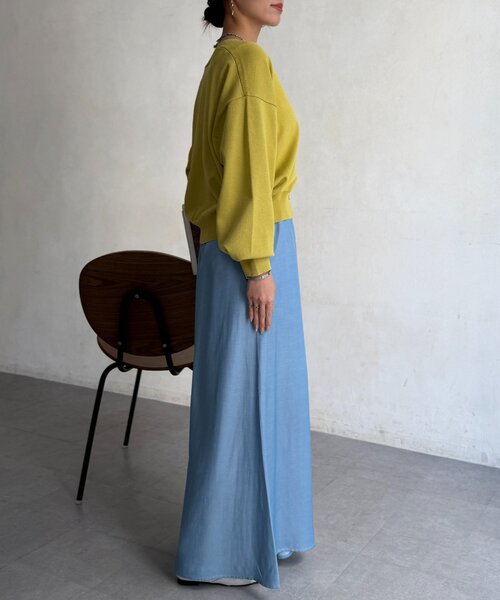 Chez toi（シェトワ）の「落ち感フレアテンセルパンツ（その他パンツ・レディース・インディゴブルー/ブルー/ブラック・MEDIUM/PM）」の18枚目の写真