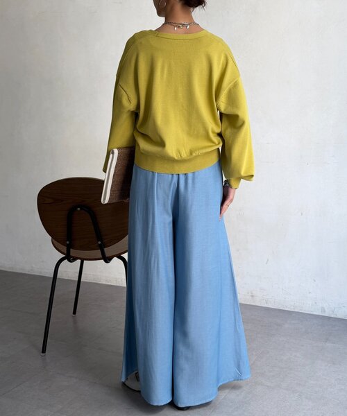 Chez toi（シェトワ）の「落ち感フレアテンセルパンツ（その他パンツ・レディース・インディゴブルー/ブルー/ブラック・MEDIUM/PM）」の19枚目の写真