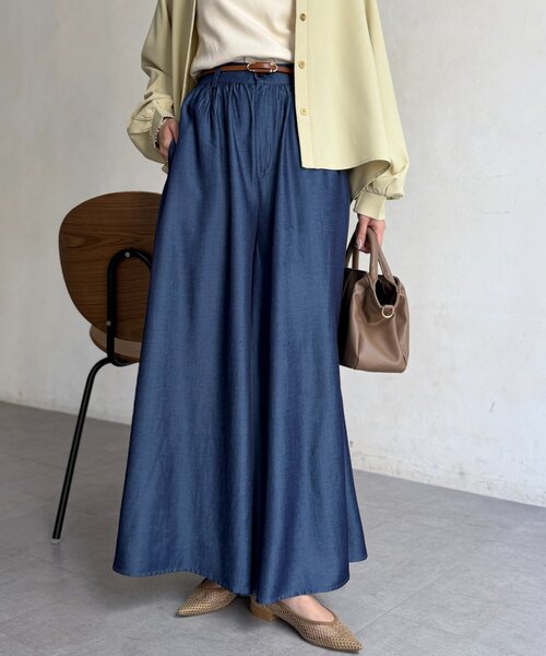 Chez toi（シェトワ）の「落ち感フレアテンセルパンツ（その他パンツ・レディース・インディゴブルー/ブルー/ブラック・MEDIUM/PM）」の20枚目の写真