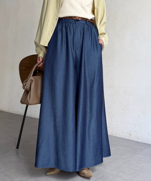 Chez toi（シェトワ）の「落ち感フレアテンセルパンツ（その他パンツ・レディース・インディゴブルー/ブルー/ブラック・MEDIUM/PM）」の21枚目の写真