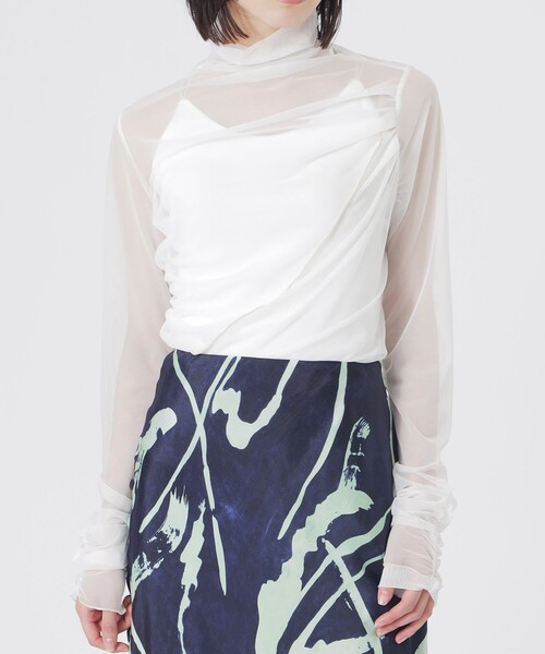 LOVELESS（ラブレス）の「シアープルオーバー（Tシャツ/カットソー・レディース・ピンク系その他2/ブルー系その他7/オフホワイト・36）」の4枚目の写真