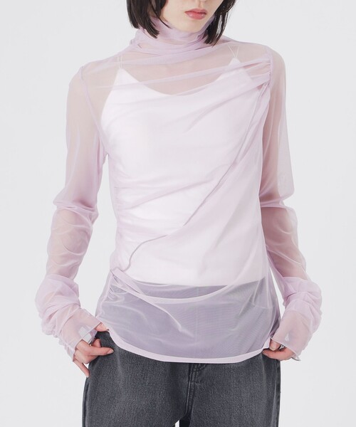 LOVELESS（ラブレス）の「シアープルオーバー（Tシャツ/カットソー・レディース・ピンク系その他2/ブルー系その他7/オフホワイト・36）」の5枚目の写真