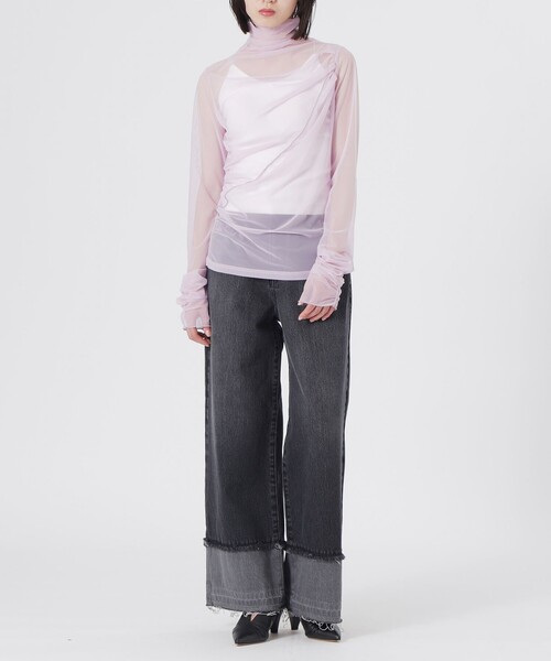 LOVELESS（ラブレス）の「シアープルオーバー（Tシャツ/カットソー・レディース・ピンク系その他2/ブルー系その他7/オフホワイト・36）」の9枚目の写真