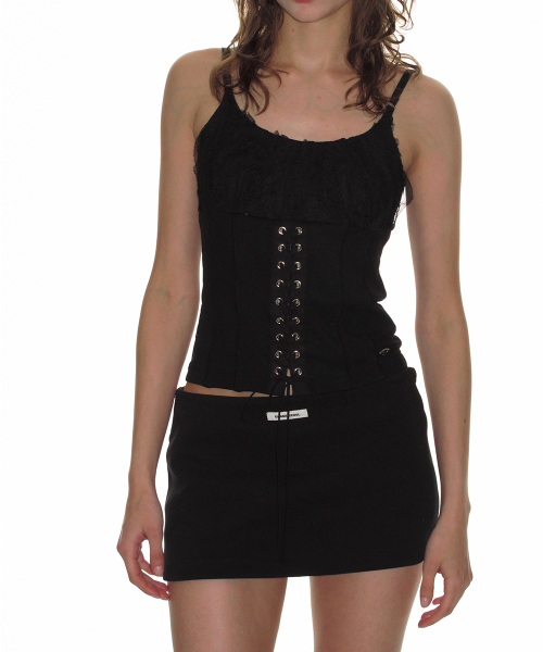 CRANK(クランク)の「ピケマイクロスカート_ブラック(スカート・レディース・その他・MEDIUM/SMALL)」の3枚目の写真