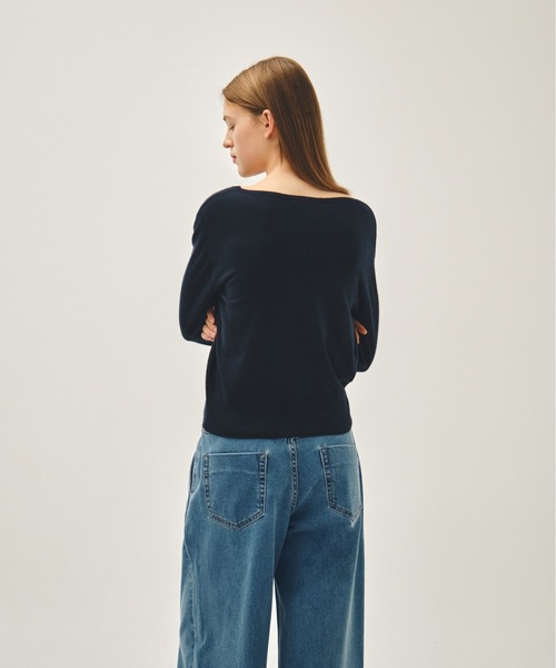 MARITHE + FRANCOIS GIRBAUD(マリテフランソワジルボー)の「W BOAT NECK KNIT PULLOVER(ニット/セーター・レディース・ライトグレー/ネイビー・MEDIUM/SMALL)」の16枚目の写真