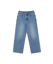 LAP（ラップ）の「ウォッシングクロップワイドフィットデニムパンツ AS1DP269（デニムパンツ）」