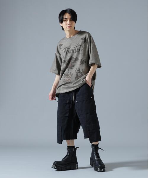 DANKE SCHON（ダンケシェーン）の「DankeSchon/ダンケシェーン/SPRAY BURN S/S TEE FAMILIA（Tシャツ/カットソー・レディース・ベージュ・M/L）」の3枚目の写真