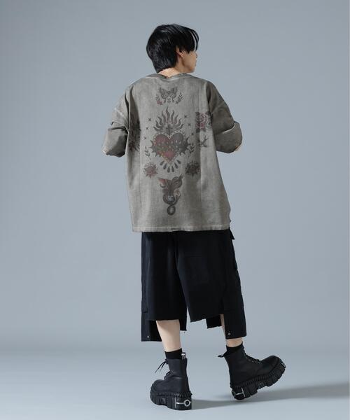 DANKE SCHON（ダンケシェーン）の「DankeSchon/ダンケシェーン/SPRAY BURN S/S TEE FAMILIA（Tシャツ/カットソー・レディース・ベージュ・M/L）」の4枚目の写真