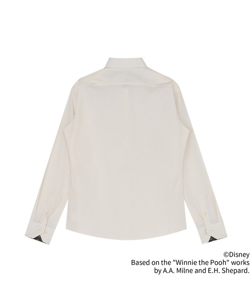 TOKYO SHIRTS（トウキョウシャツ）の「【くまのプーさん】形態安定ノンアイロン ワイド 長袖ビジネスワイシャツ（ビジネスシャツ・レディース・イエロー・S/M/L/LL）」の2枚目の写真