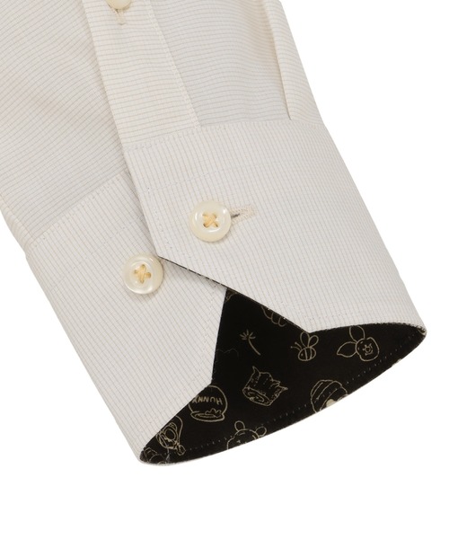 TOKYO SHIRTS（トウキョウシャツ）の「【くまのプーさん】形態安定ノンアイロン ワイド 長袖ビジネスワイシャツ（ビジネスシャツ・レディース・イエロー・S/M/L/LL）」の4枚目の写真