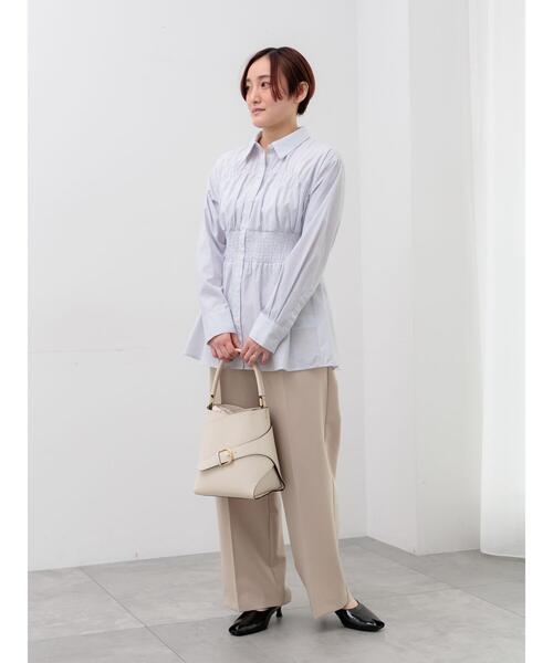 Te chichi(テチチ)の「ペプラムシャーリングシャツブラウス(シャツ/ブラウス・レディース・ピンク/サックスブルー/オフホワイト・F)」の7枚目の写真