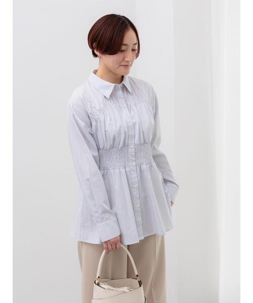 Te chichi(テチチ)の「ペプラムシャーリングシャツブラウス(シャツ/ブラウス・レディース・ピンク/サックスブルー/オフホワイト・F)」の9枚目の写真