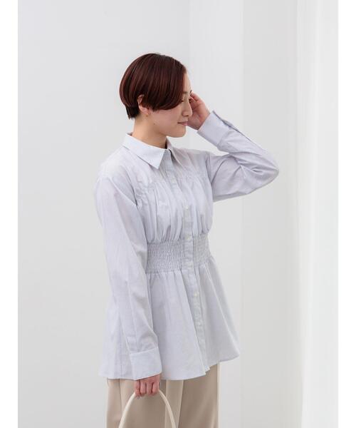 Te chichi(テチチ)の「ペプラムシャーリングシャツブラウス(シャツ/ブラウス・レディース・ピンク/サックスブルー/オフホワイト・F)」の10枚目の写真