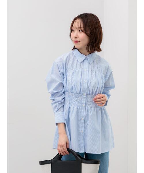 Te chichi(テチチ)の「ペプラムシャーリングシャツブラウス(シャツ/ブラウス・レディース・ピンク/サックスブルー/オフホワイト・F)」の14枚目の写真