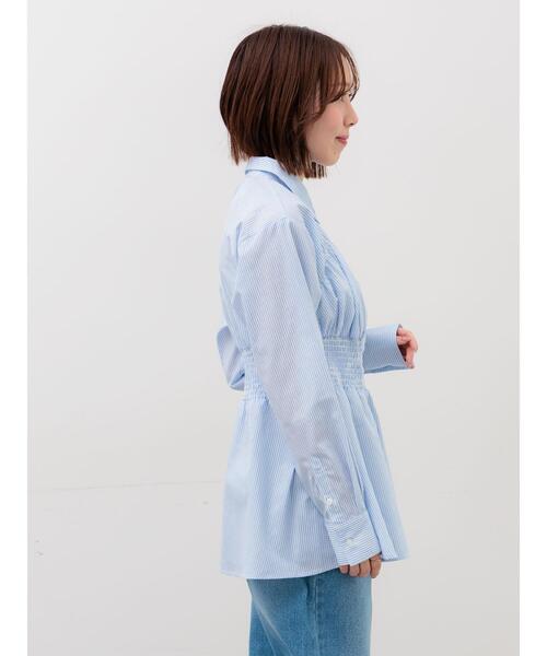 Te chichi(テチチ)の「ペプラムシャーリングシャツブラウス(シャツ/ブラウス・レディース・ピンク/サックスブルー/オフホワイト・F)」の16枚目の写真
