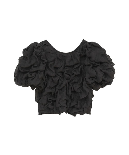CLANE ダブルフェイスクラウドパフスリーブトップス CLANE/クラネ】W FACE CLOUD PUFF SLEEVE TOPS/ダブルフェイスクラウド