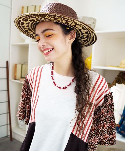 チャイハネ(チャイハネ)の「【チャイハネ】ビンスハット カンカン帽(ハット・レディース・ネイビー/ブラウン・FREE)」の12枚目の写真